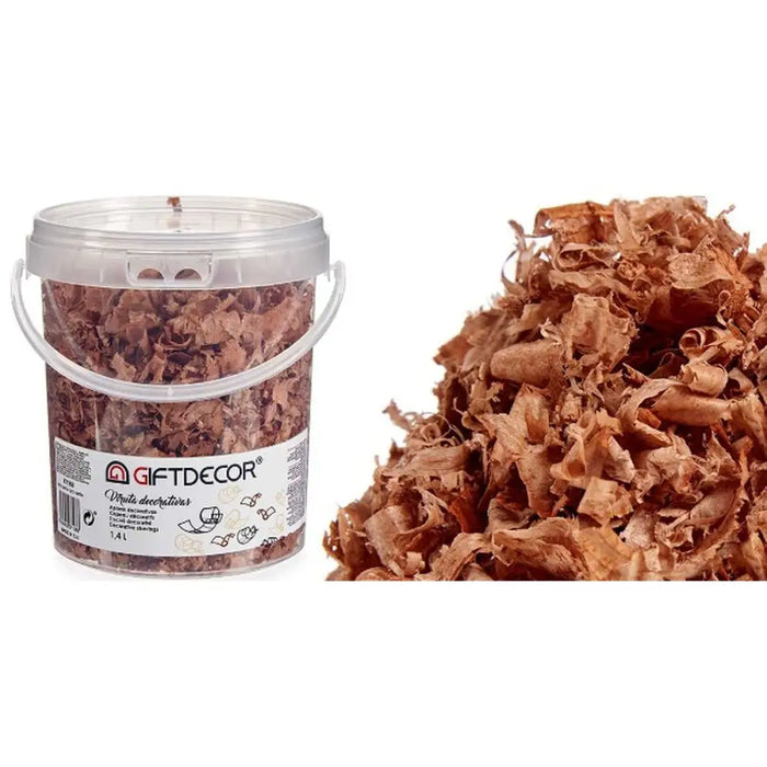 Decorative Shavings Gift Decor Brown 1,4 L (6 Units) - Декорация и Осветление<<<Дом Градина<<<BigBuy&&&Други артикули
