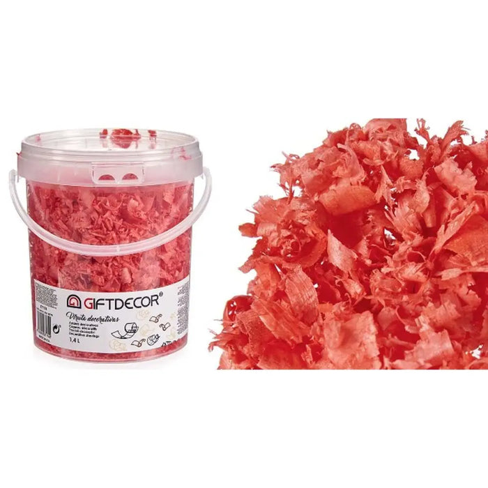 Decorative Shavings Gift Decor Coral 1,4 L (6 Units) - Декорация и Осветление<<<Дом Градина<<<BigBuy&&&Други артикули