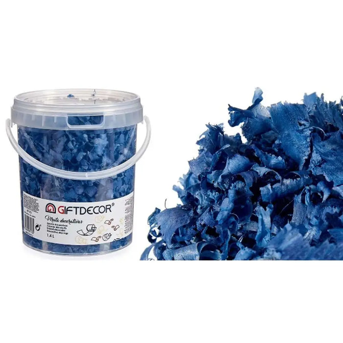 Decorative Shavings Gift Decor Dark blue 1,4 L (6 Units) - Декорация и Осветление<<<Дом Градина<<<BigBuy&&&Други