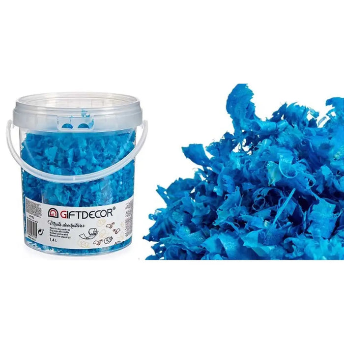 Decorative Shavings Gift Decor Light Blue 1,4 L (6 Units) - Декорация и Осветление<<<Дом Градина<<<BigBuy&&&Други