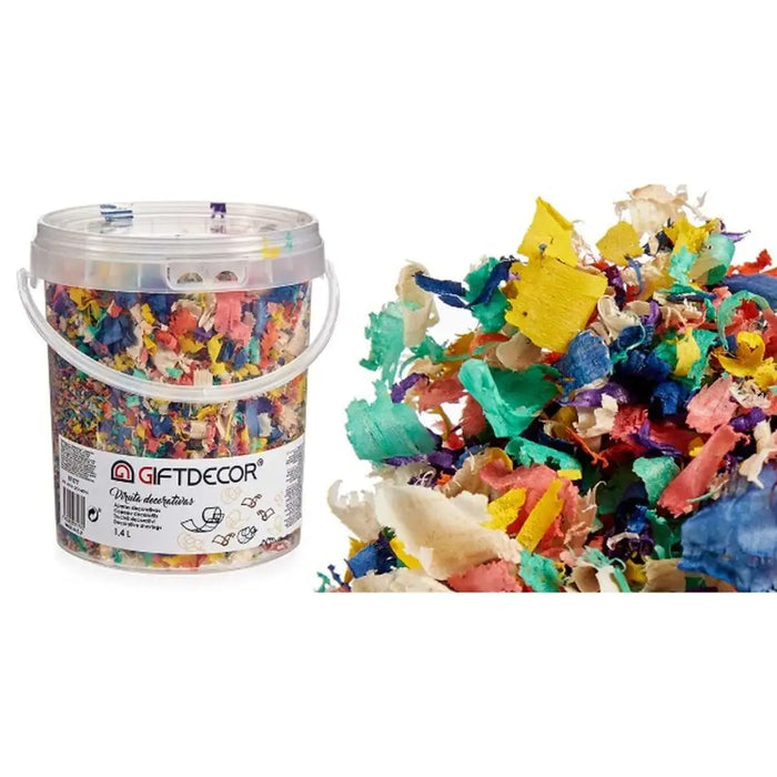 Decorative Shavings Gift Decor Multicolour 1,4 L (6 Units) - Декорация и Осветление<<<Дом Градина<<<BigBuy&&&Други