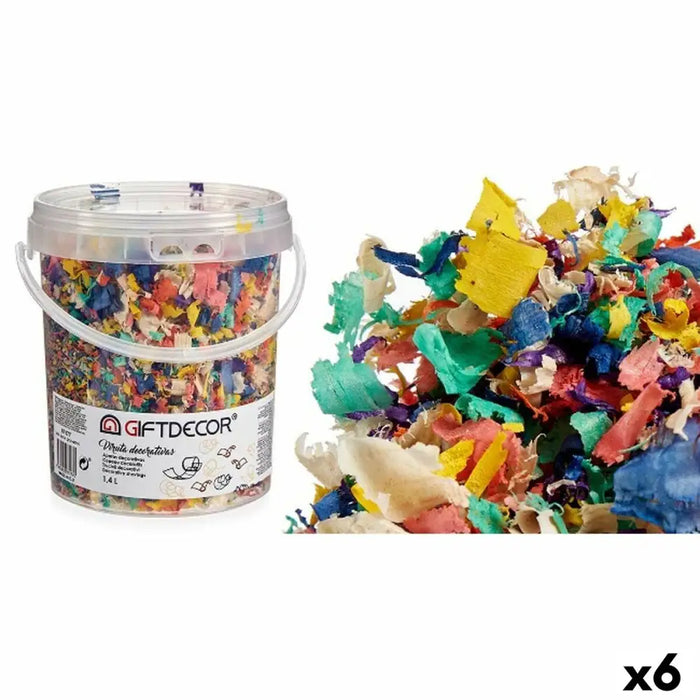 Decorative Shavings Gift Decor Multicolour 1,4 L (6 Units) - Декорация и Осветление<<<Дом Градина<<<BigBuy&&&Други