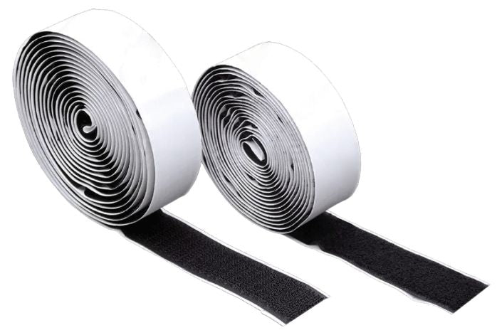 SELF-ADHESIVE VELCRO TAPE BLACK 25 MM/3 M DECOREX