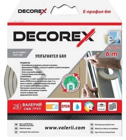 RUBBER SEAL E-PROFILE DECOREX