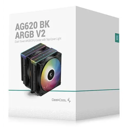 DeepCool AG620 BK ARGB V2 Chipset Motherboard Air cooler 12 cm Black 1 pc(s) - CPU