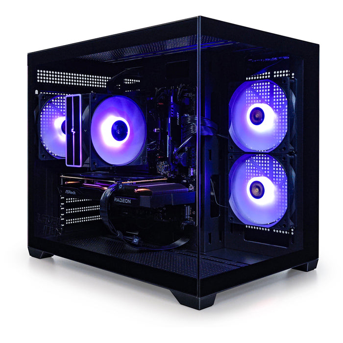 Gaming desktop computer LEVEL UP QUARTZ EVO BLACK AMD RYZEN 5 7500F, AMD RADEON RX 7600, RAM 16 GB, 6000 MHz