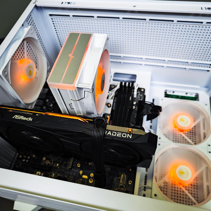 Gaming desktop computer LEVEL UP QUARTZ EVO WHITE AMD RYZEN 5 7500F, AMD RADEON RX 7600, 8 GB GDDR6, RAM MEMORY 16 GB, 6000 MHz