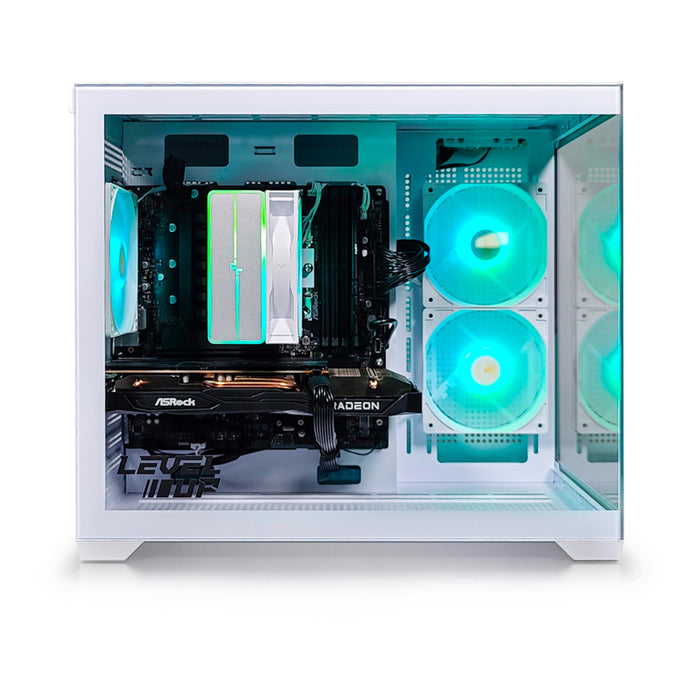 Gaming desktop computer LEVEL UP QUARTZ EVO WHITE AMD RYZEN 5 7500F, AMD RADEON RX 7600, 8 GB GDDR6, RAM MEMORY 16 GB, 6000 MHz