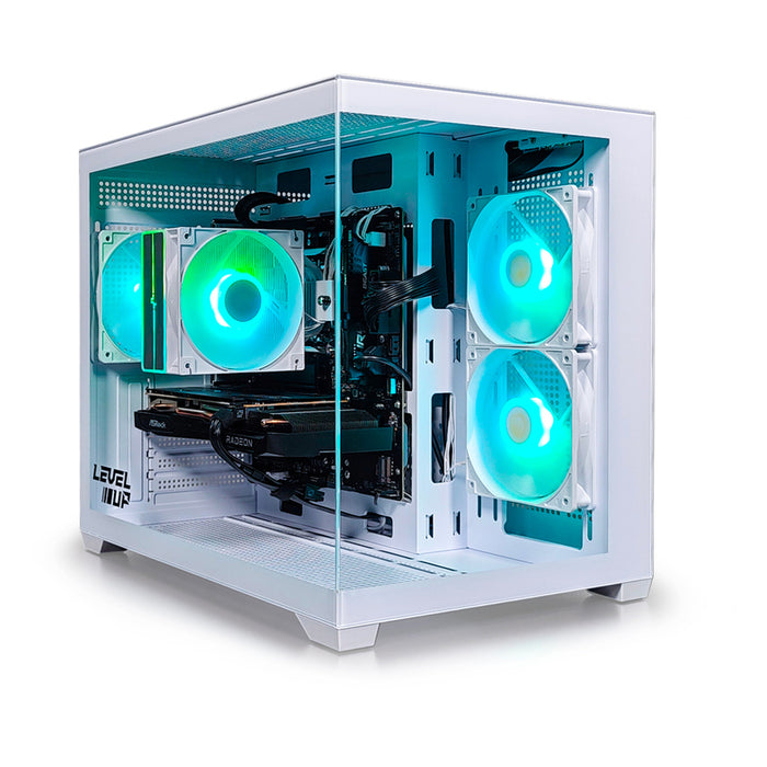 Gaming desktop computer LEVEL UP QUARTZ EVO WHITE AMD RYZEN 5 7500F, AMD RADEON RX 7600, 8 GB GDDR6, RAM MEMORY 16 GB, 6000 MHz