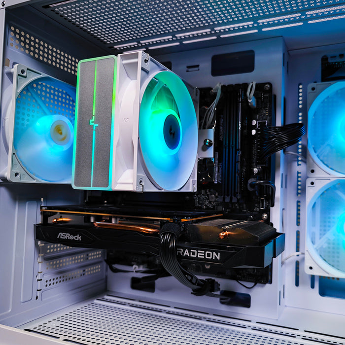Gaming desktop computer LEVEL UP QUARTZ EVO WHITE AMD RYZEN 5 7500F, AMD RADEON RX 7600, 8 GB GDDR6, RAM MEMORY 16 GB, 6000 MHz