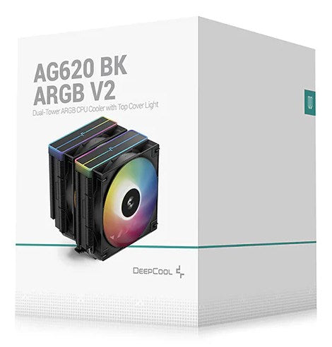DeepCool AG620 BK ARGB V2 Chipset, Motherboard Air cooler 12 cm Black 1 pc(s)