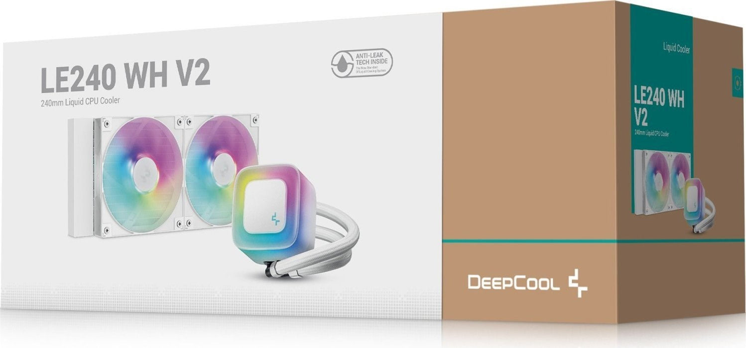 DeepCool LE240 WH V2 Processor All-in-one liquid cooler 12 cm White 1 pc(s)