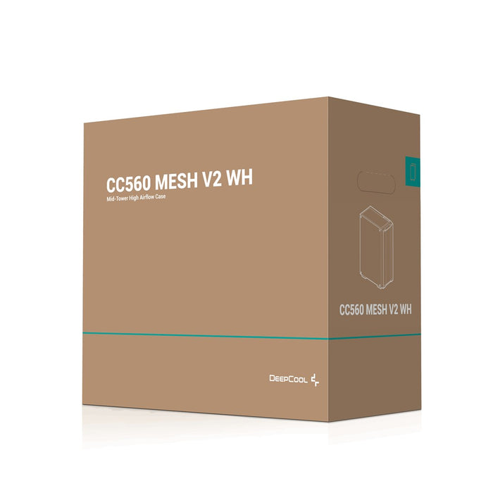 DeepCool CC560 MESH V2 WH Midi Tower White