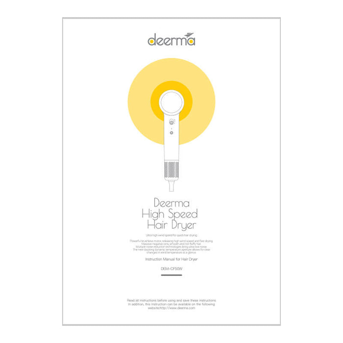 Hair Dryer Deerma DEM-CF50W (pink)