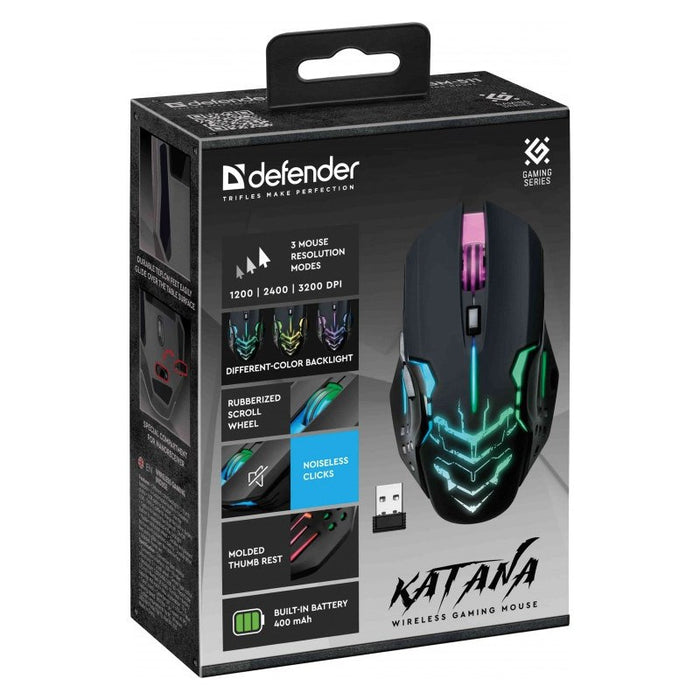 WIRELESS MOUSE DEFENDER KATANA GM-511 RF 3200DPI 7P