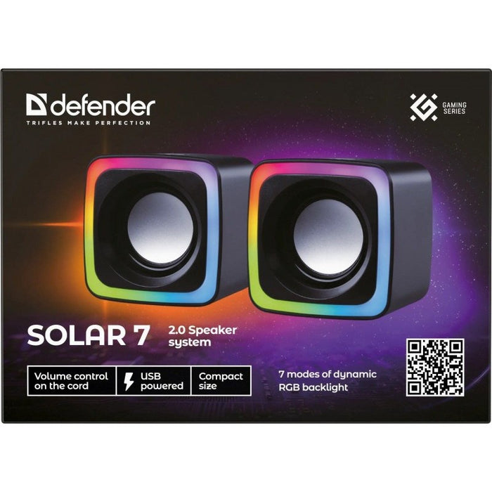 DEFENDER SOLAR 7 2.0 6W LED USB SPEAKERS 65117