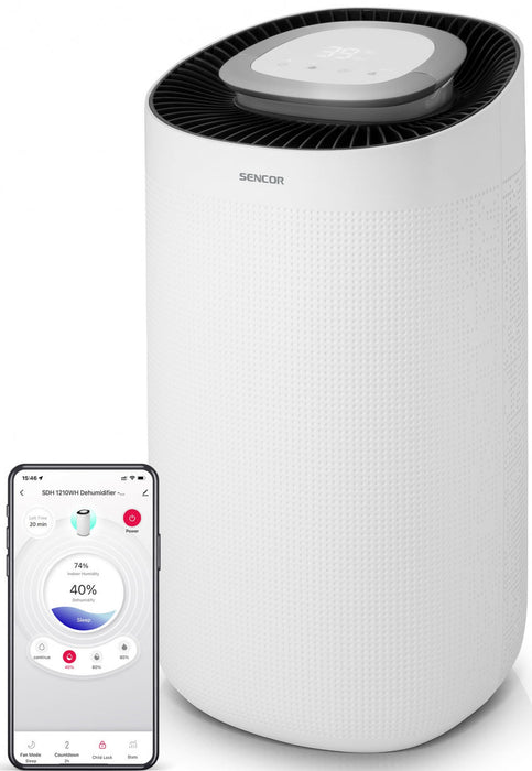 Dehumidifier SENCOR SDH 1210WH - Обезвлажнители<<<За Здравето<<<Уреди за здраве и красота<<<TechMart