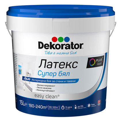 LATEX SUPER WHITE 15 L DEKORATOR