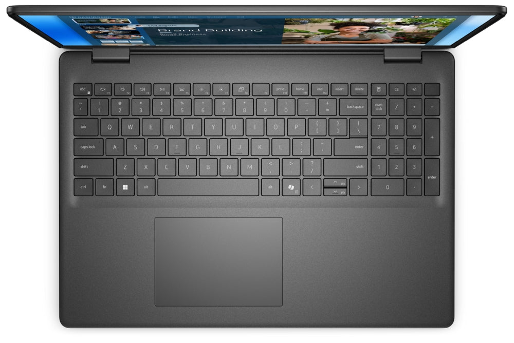 Dell 16 DC16250, Intel Core 5 120U (10 cores, up to 5.0 GHz), 16.0" FHD+(1920x1200) AG, 300nits, 16GB, 2x8GB, DDR5, 5200 MT/s, 1TB M.2 PCIe, Intel Graphics, Cam, FPR, Wi-Fi 6, Backlit Kb, Ubuntu, Carbon Black, 3Y PS