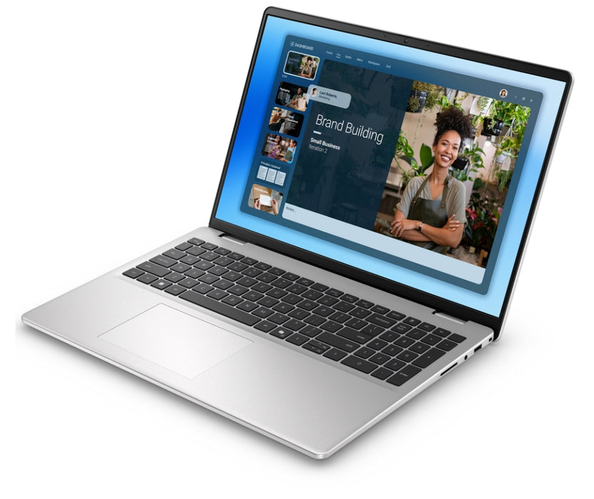 Dell 16 DC16251, Intel Core 5 120U (10 cores, up to 5.0 GHz), 16.0" FHD+(1920x1200) AG, 300nits, 16GB, 2x8GB, DDR5, 5200 MT/s, 512GB M.2 PCIe, Intel Graphics, Cam, FPR, Wi-Fi 6E, Backlit Kb, Ubuntu, Silver, Aluminium,3Y PS