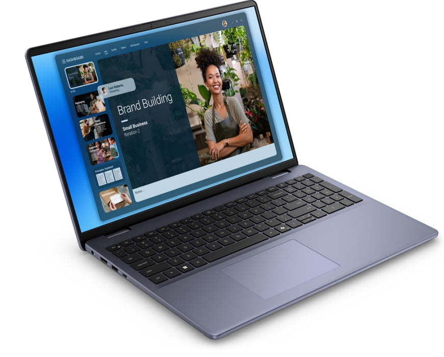 Dell 16 DC16251, Intel Core 7 150U (10 cores, up to 5.4 GHz), 16.0" FHD+(1920x1200) AG 300nits, 32GB, 2x16GB, DDR5, 5200MT/s, 1TB M.2 PCIe, Intel Graphics, Cam, FPR, Wi-Fi 6E, Backlit Kb, Ubuntu, Midnight Blue, Aluminium,3Y PS