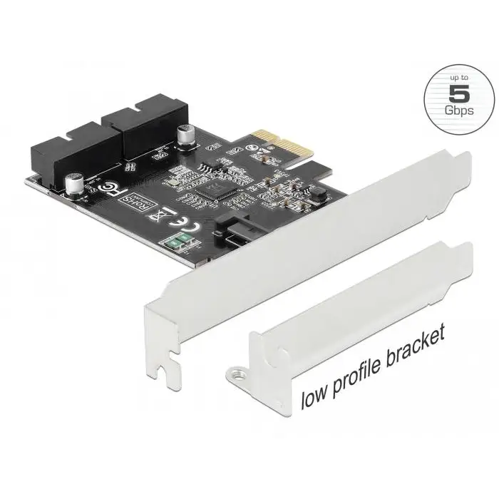 Delock card PCI Express x1 to USB 3.0 Pin Header - Входно-изходни контролери<<<Компютърни компоненти<<<ValiAPI