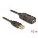 DeLock extension cable USB-A male - USB-A female USB 2.0 10 m Black - Кабели за мобилни