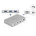 Delock Hub USB-C 7 ports 3x USB-A 5 Gbps 3x USB-C 1xUSB-C PD 85 W - USB хъбове<<<Компютърна периферия<<<ValiAPI