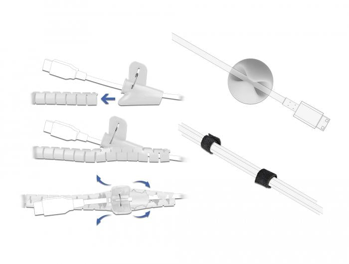 Delock cable management set, 5 pieces