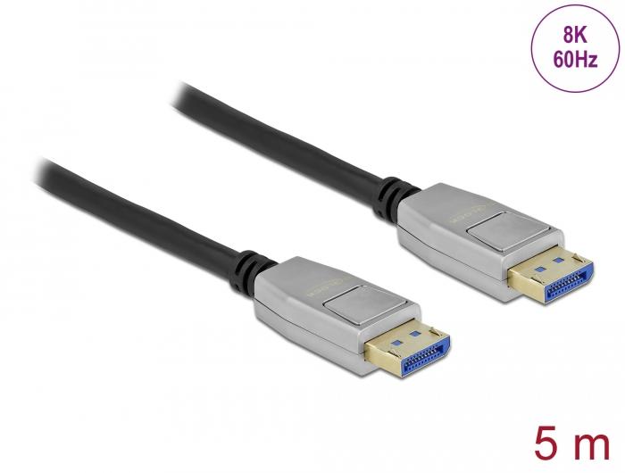 Cable Delock DisplayPort 2.0 male - DisplayPort male, 5.0m, 10K, Black