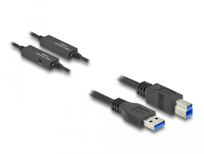 Cable Delock USB-A - USB-B, USB 3.2, 10 m