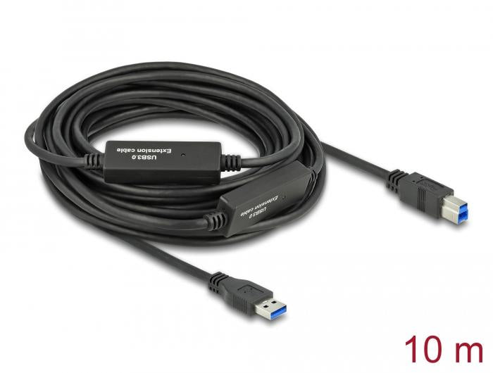 Cable Delock USB-A - USB-B, USB 3.2, 10 m