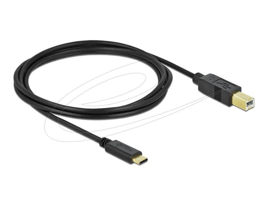 Delock Cable USB-A 2.0 male - USB-B male, 2 m, Black