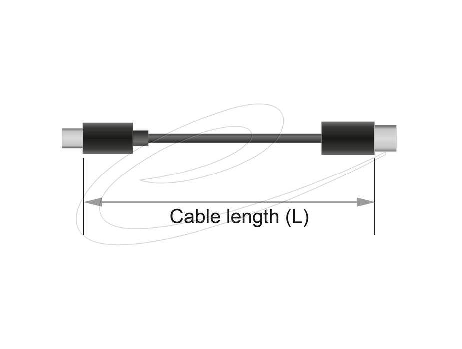 Delock Cable USB-C 2.0 male - USB-B male, 2 m, Black