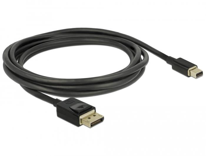 Cable Delock Mini DisplayPort male - DisplayPort male, 2.0m, 8K 60 Hz, Black