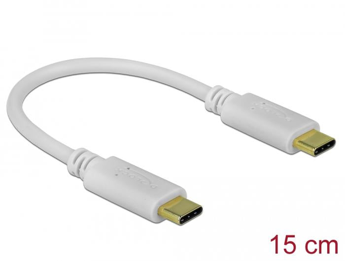 DeLock PD charging cable, USB-C male >USB-C male, 100W, 15 cm