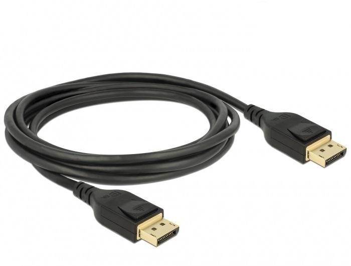 Cable Delock DisplayPort male - DisplayPort male, 2.0m, 8K 60 Hz, Black