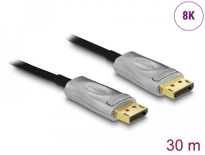 Optical cable Delock, Active, DisplayPort 1.4, 8K, 30 m