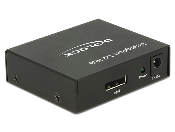 Splitter DeLock, DisplayPort 1.2 Splitter 1 x DisplayPort in - 2 x DisplayPort out 4K
