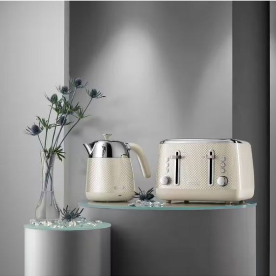 Electric kettle Delonghi KBL2001.W Luminosa Twill White, 2000 W, 1.7 L