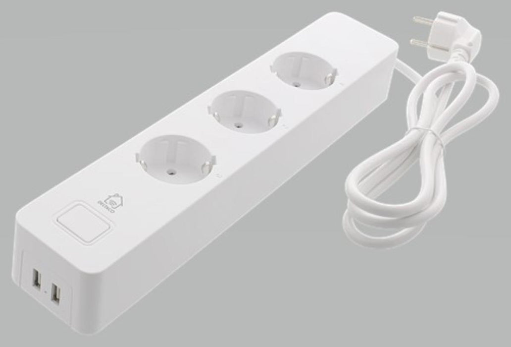 Smart power strip, 1.5m, DELTACO SH-P03USB2