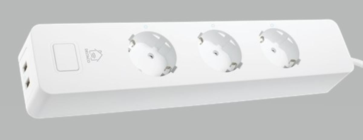 Smart power strip, 1.5m, DELTACO SH-P03USB2