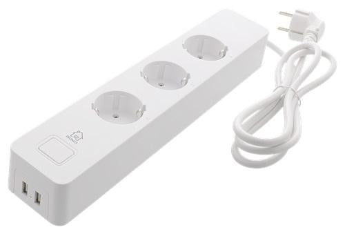 Smart power strip, 1.5m, DELTACO SH-P03USB2