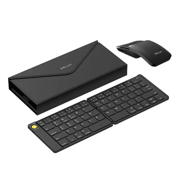 Delux KF10 folding wireless keyboard and MF10PR (QWERTY) mouse set - Sets<<<Keyboards<<<Gaming<<<InnproXML