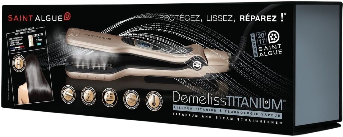 Hair Straightener Demeliss Titanium Saint-Algue Straightener Demeliss Titanium Black