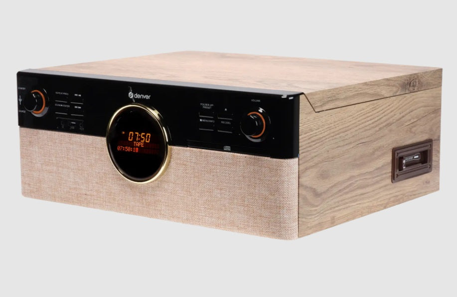 Denver Music Center with Turntable, DAB, FM, CD Player, Bluetooth and Cassette Player MRD-180
