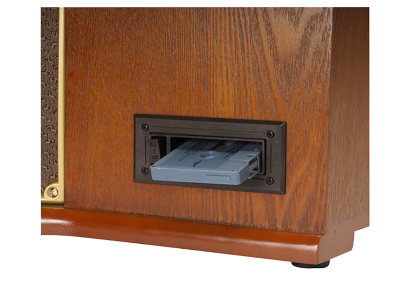 DENVER Retro wooden turntable and cassette player with DAB, MRD-51 BROWN