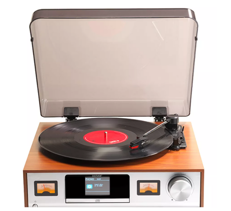 DENVER Retro music center with DAB+ and FM radio MRD-52 LIGHTWOOD