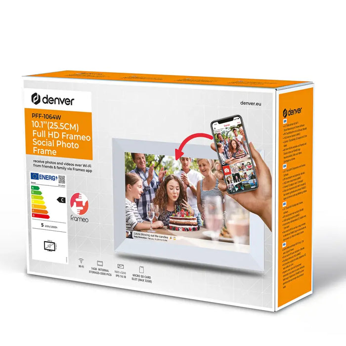 Denver Frameo PFF-1064W 10.1’’ Digital Frame - White - Household accessories<<<HurtelXML