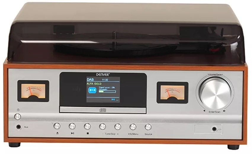 DENVER Retro music center with DAB+ and FM radio MRD-52 LIGHTWOOD